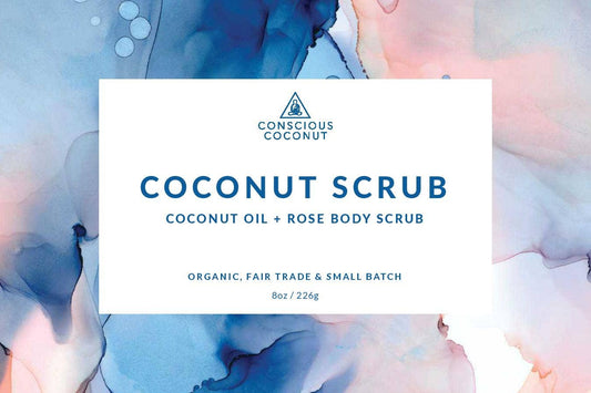 Conscious Coconut | Organic Coconut Rose Scrub - 8 ounces