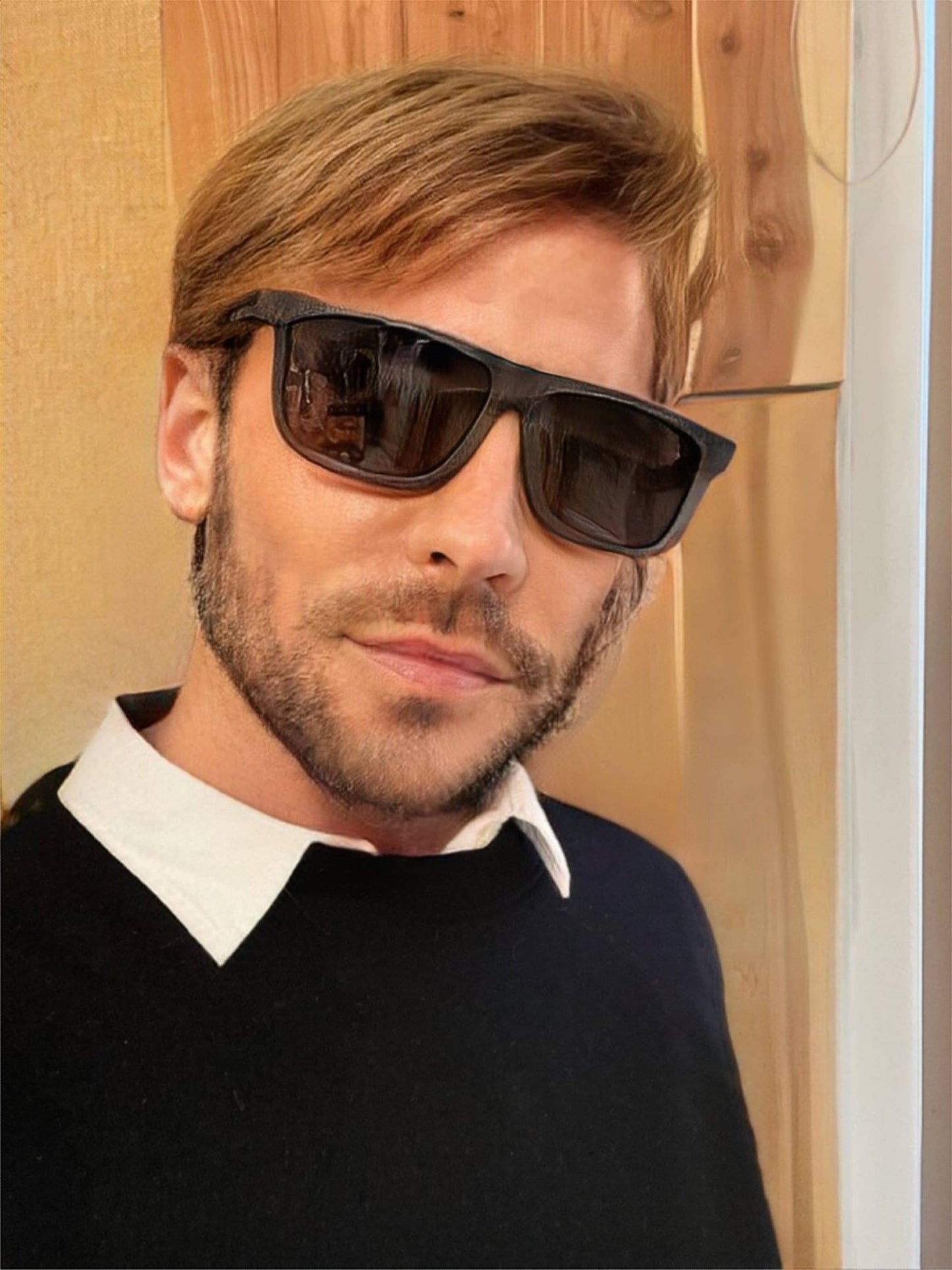 Koru Eco Brand | Bamboo Polarized Raglan Sunglasses with Case: Amber