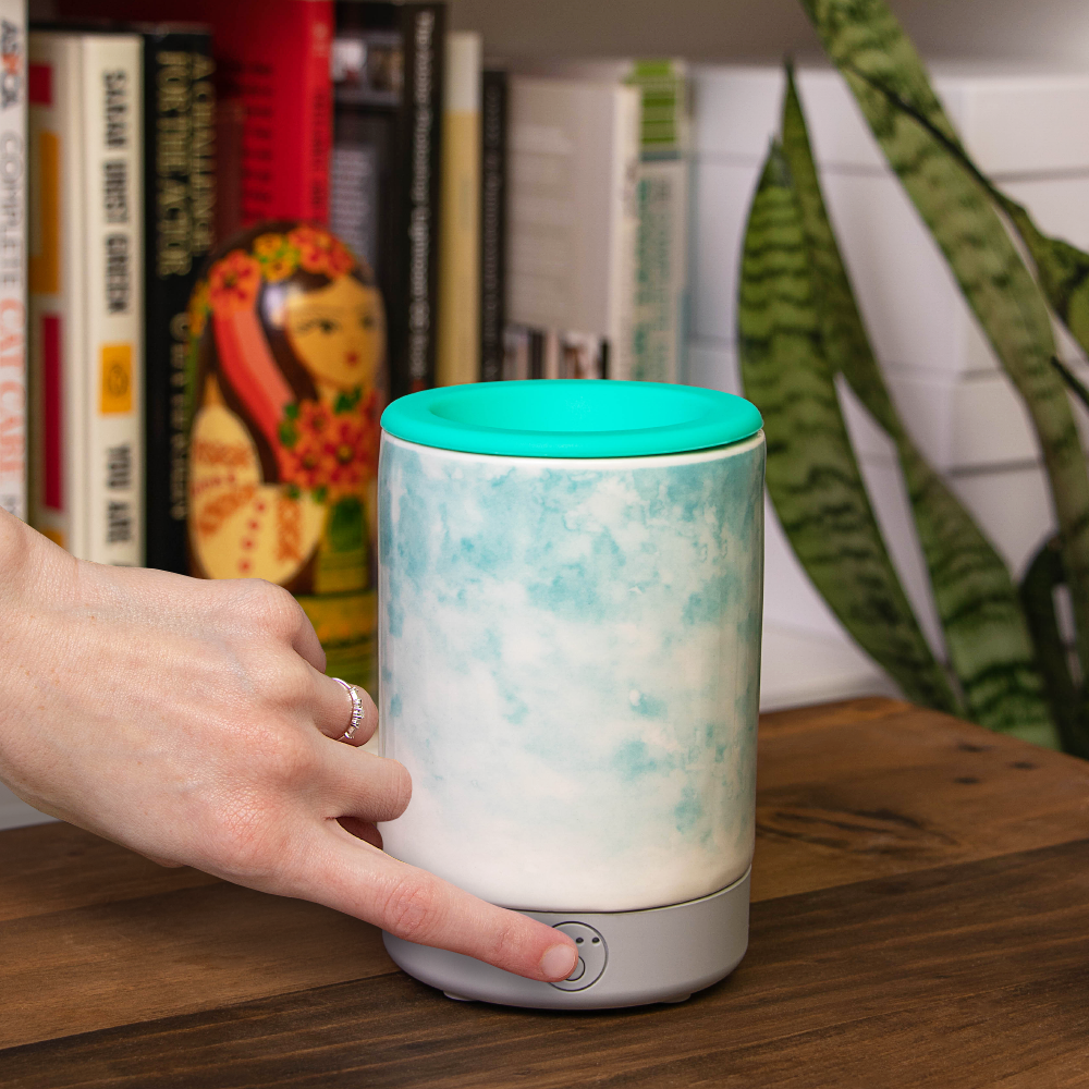 Tabletop Battery Wax Warmer: Marble
