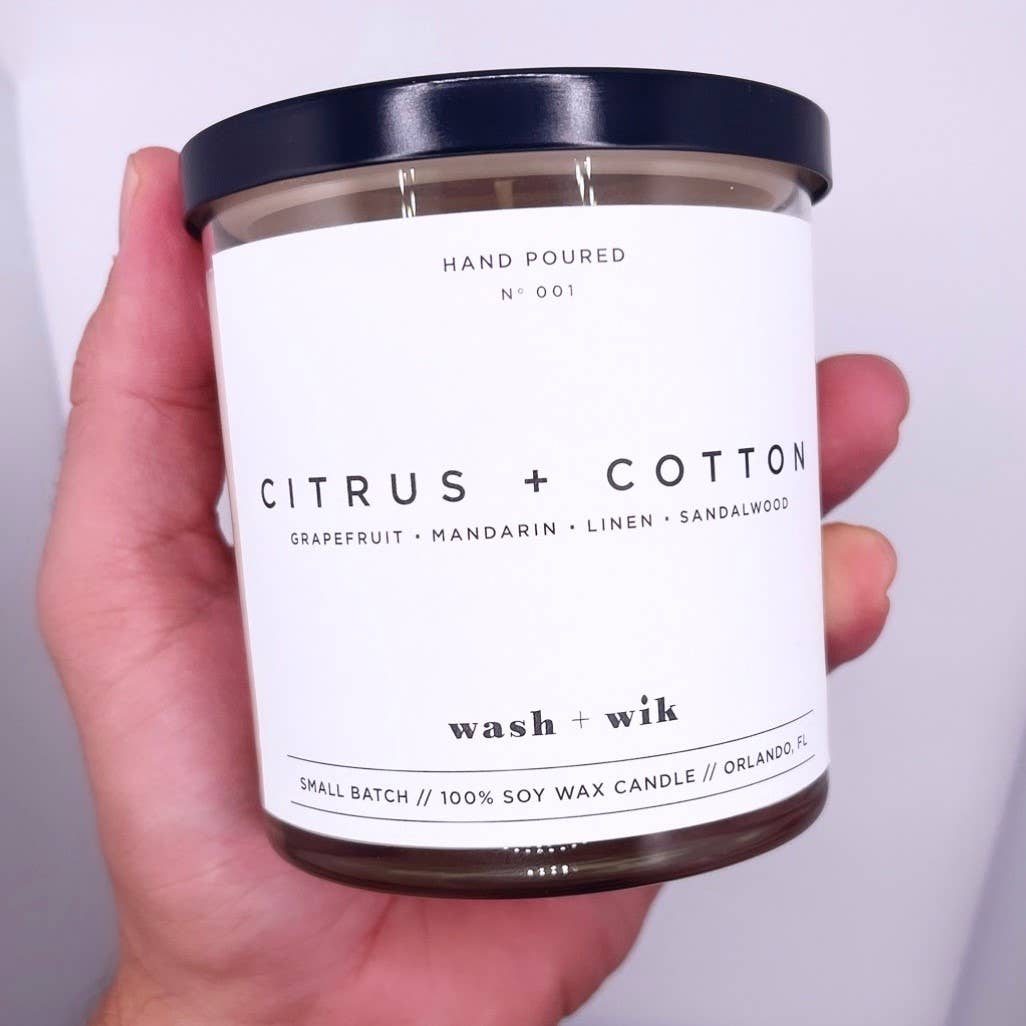 Wash and Wik | The City Beautiful Soy Wax Candle | Orange Blossom - 1 Wick