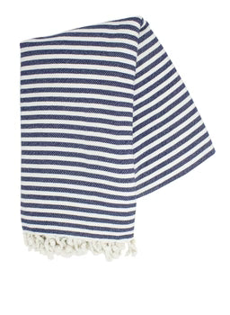 Hello Poolside | Towel | Navy & White