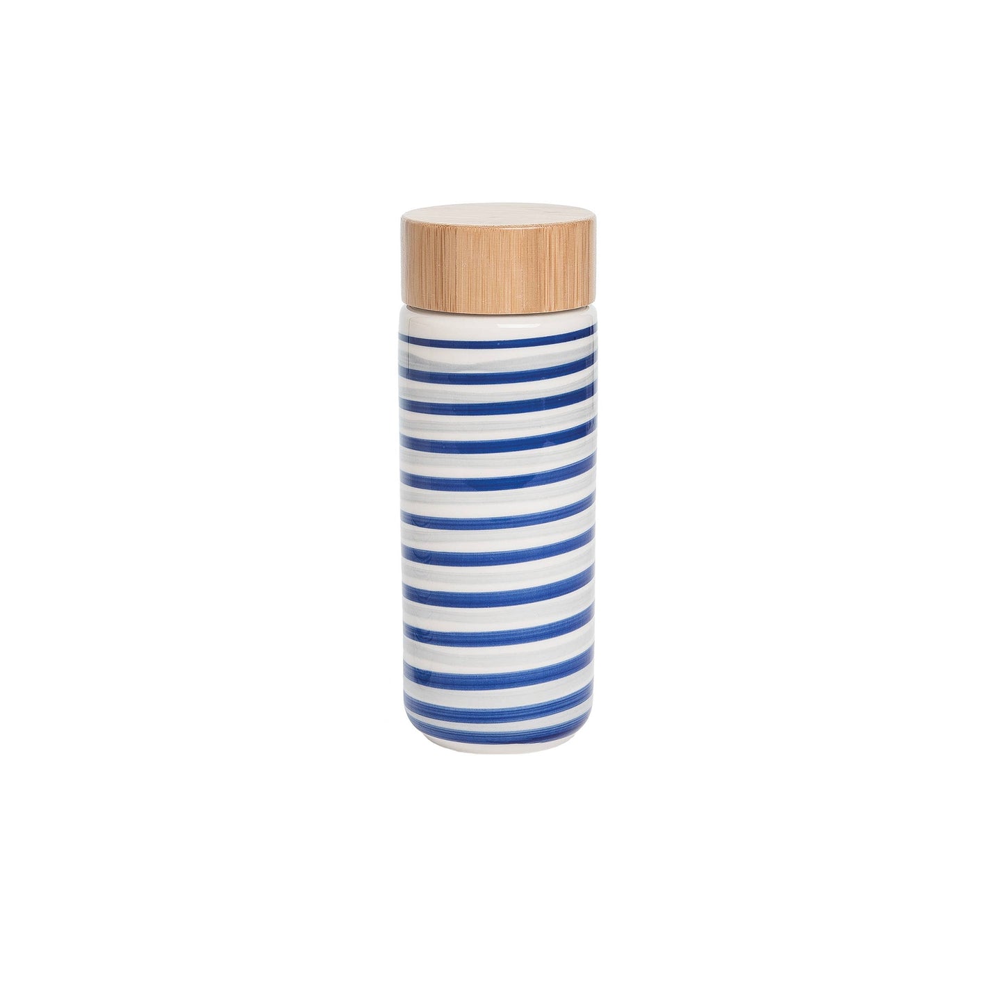 Beachcombers | Blue Striped Double Wall Travel Coffee Mug