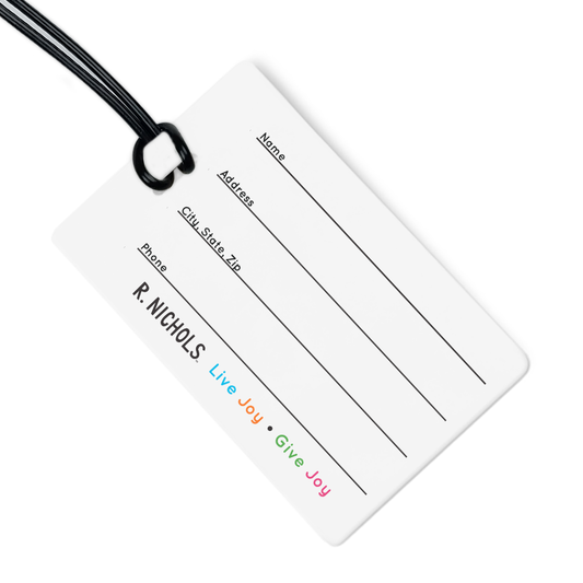 R. Nichols | Orlando Rainbow Luggage Tag w/ Black Strap