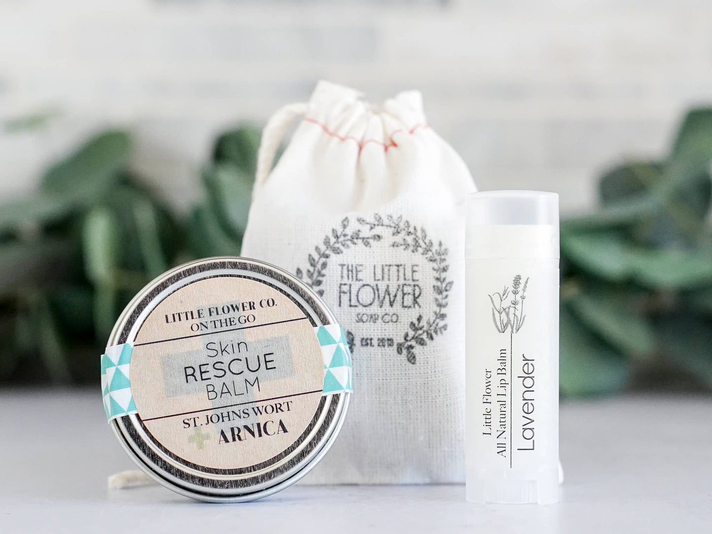 The Little Flower Soap Co - Mini Spa Gift Set with Skin Rescue Balm Tin: Tangerine