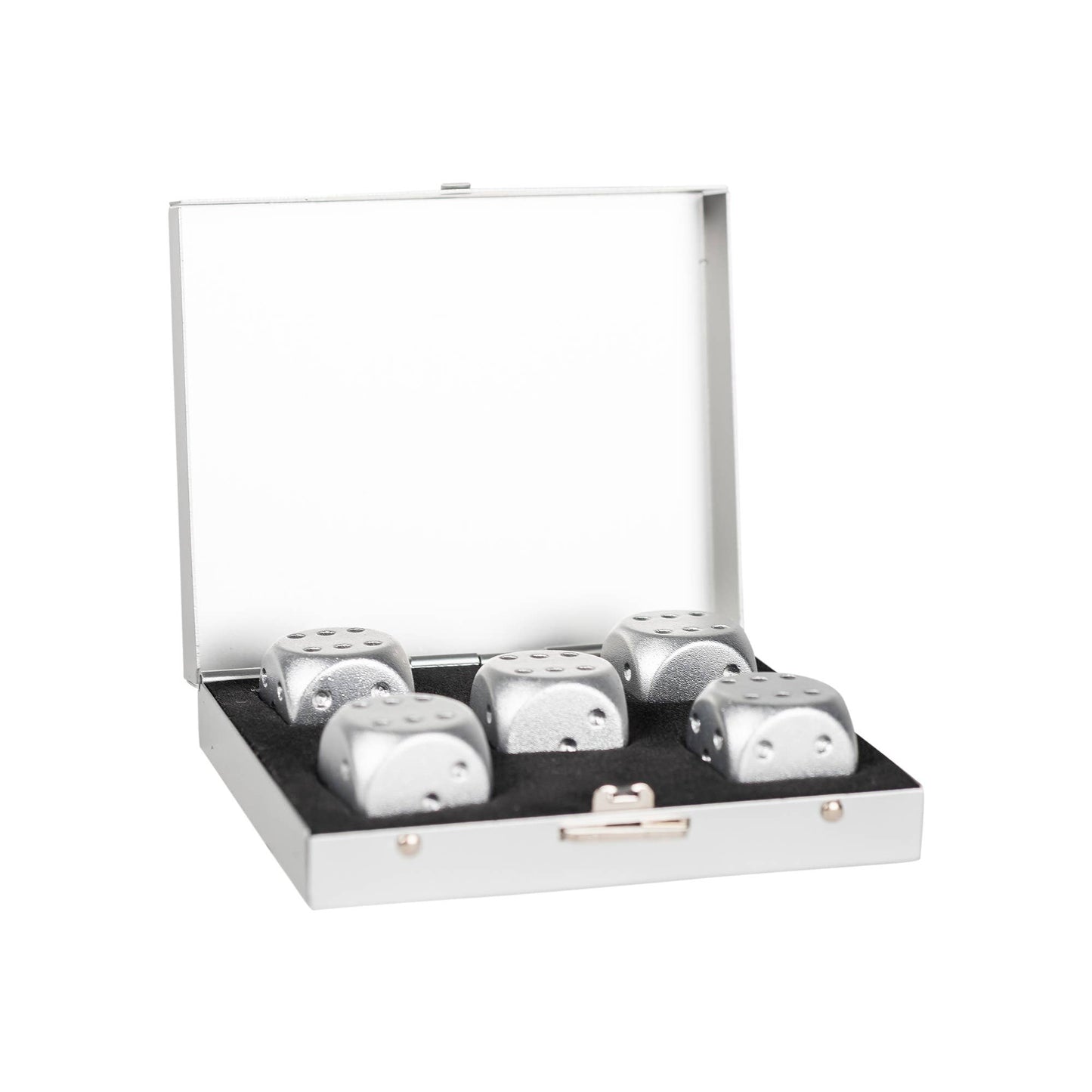 Mad Man | Men's Brushed Stainless Dice Set: Gold