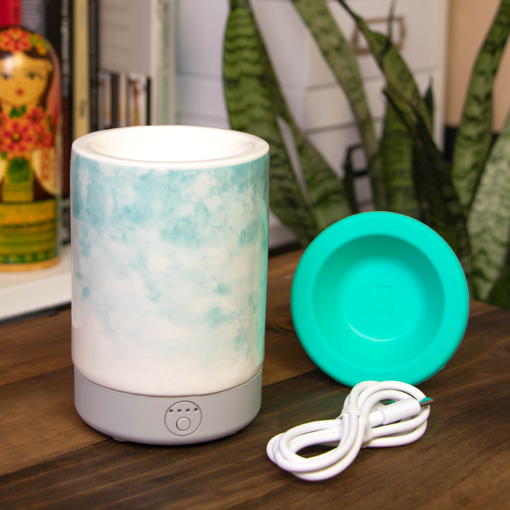 Tabletop Battery Wax Warmer: Marble