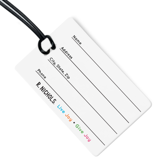R. Nichols | Beach Umbrellas Luggage Tag w/ Black Strap