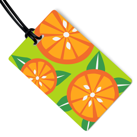 R. Nichols | Orange Slice Luggage Tag w/ Black Strap