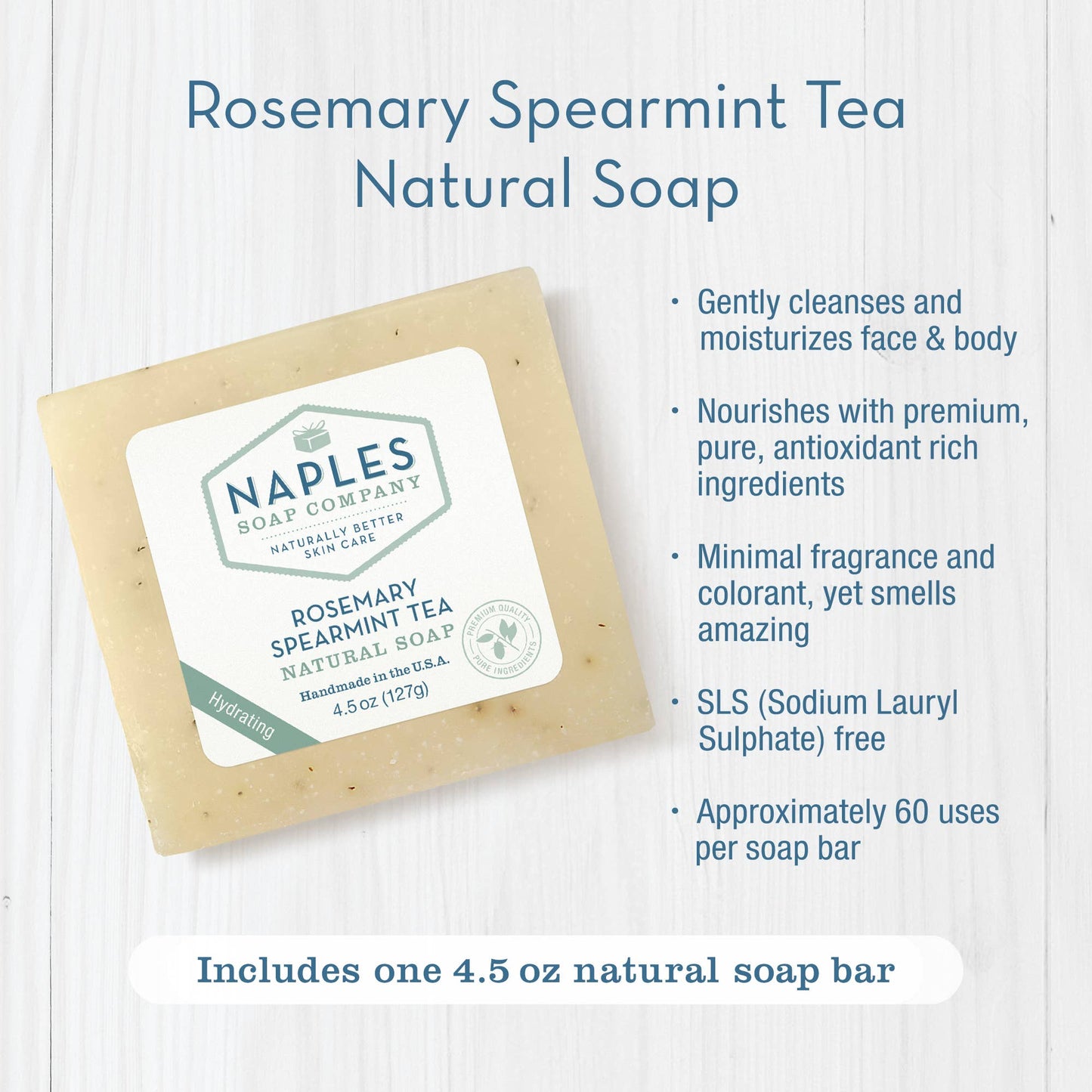 Naples Soap Company | Rosemary Spearmint Tea Natural Soap