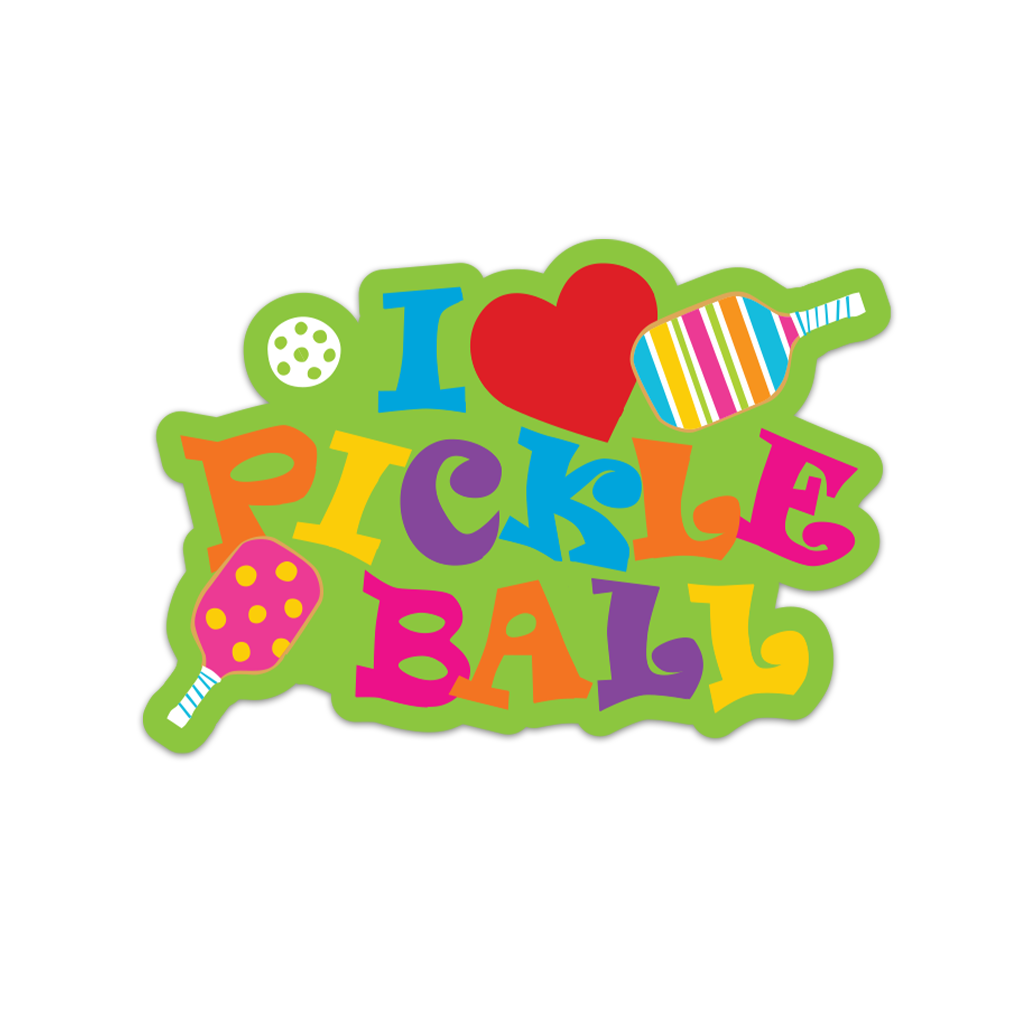 R. Nichols | I Love Pickleball Sticker