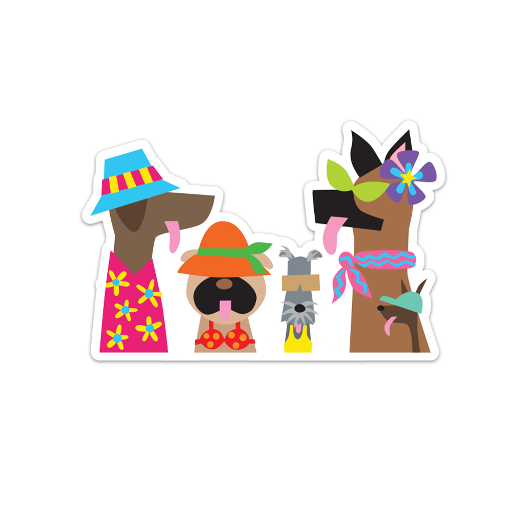 R. Nichols | Summer Doggies Sticker