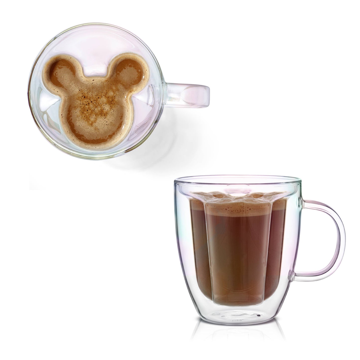 JoyJolt | Disney100 Limited Edition 3D Mickey Mouse Glass Coffee Mug: 10 oz