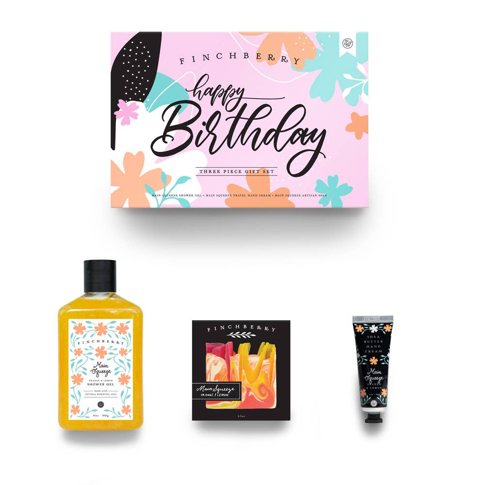 FinchBerry | Happy Birthday 3 Pcs Handcrafted Nourishing Bath & Body Set
