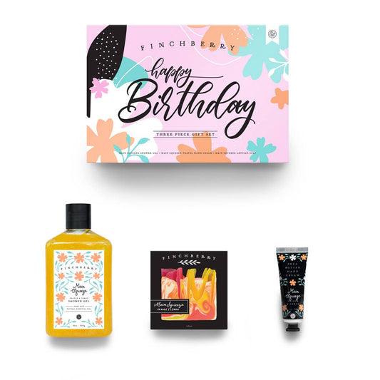 FinchBerry | Happy Birthday 3 Pcs Handcrafted Nourishing Bath & Body Set