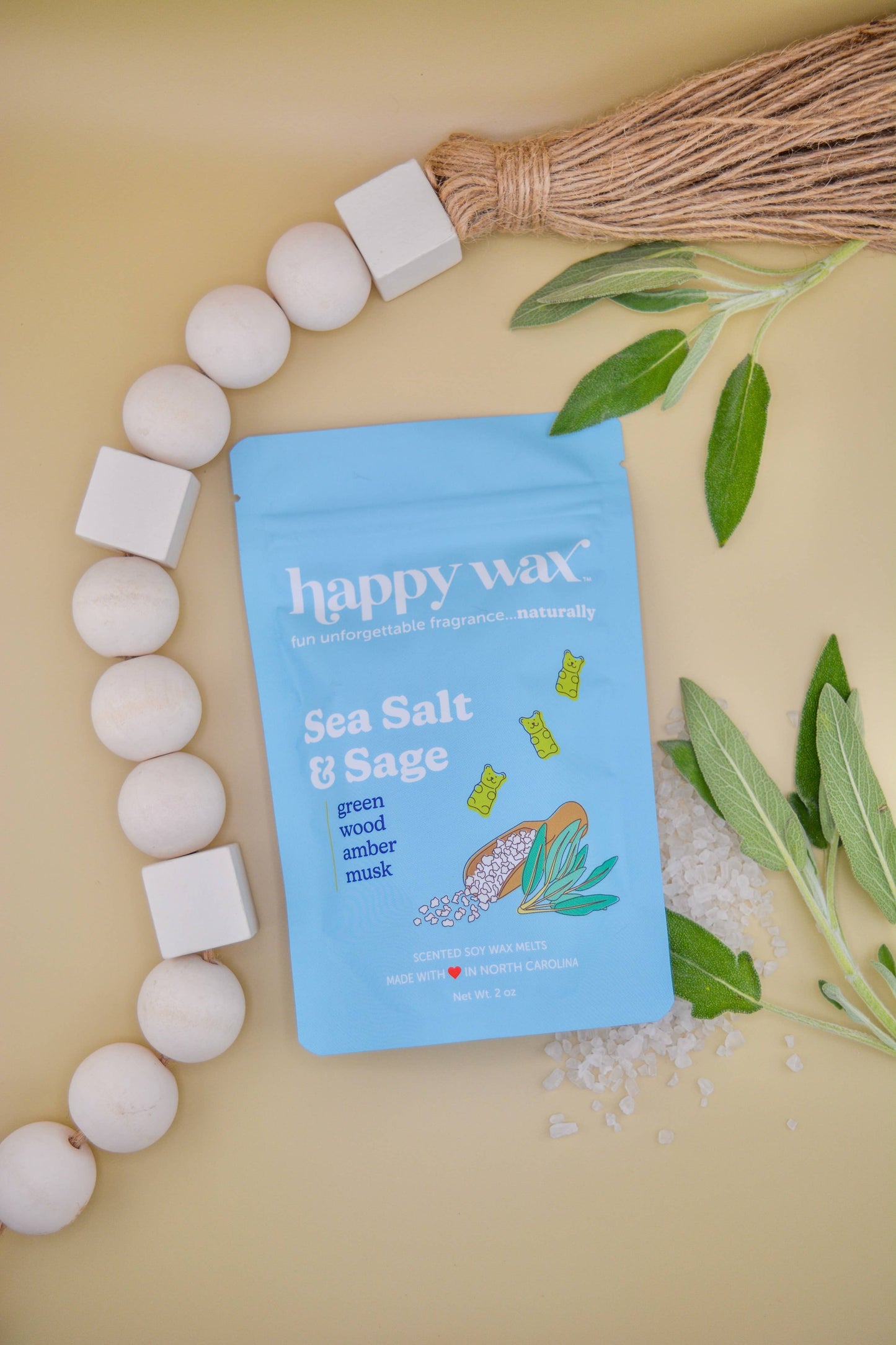 Sea Salt & Sage Wax Melts - Sample Pouch (2 oz)