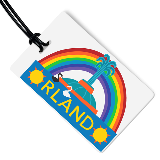 R. Nichols | Orlando Rainbow Luggage Tag w/ Black Strap