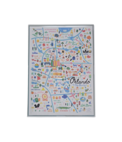 A.B. Newton Orlando Map Art Print