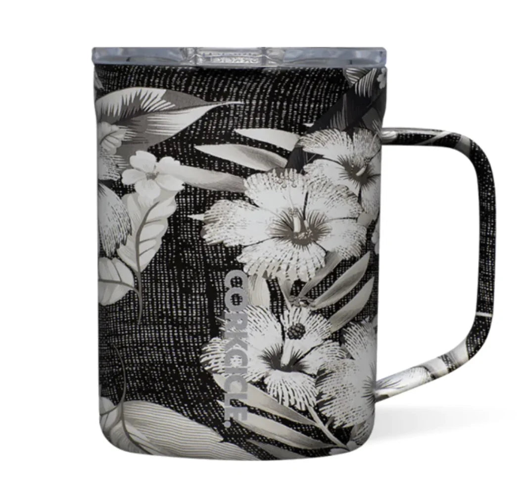 Corkcicle | Mug | Rifle Paper Co. | Black Luau