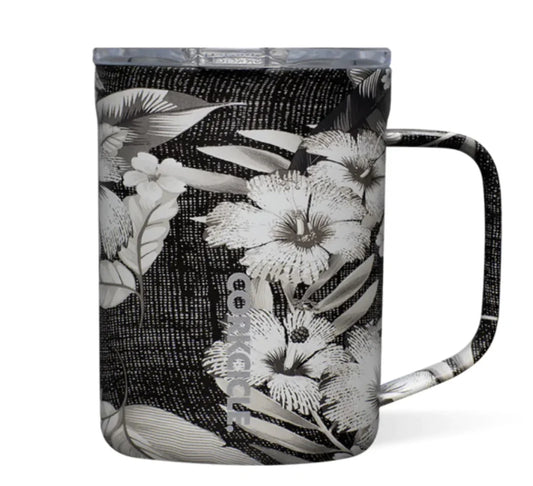 Corkcicle | Mug | Rifle Paper Co. | Black Luau
