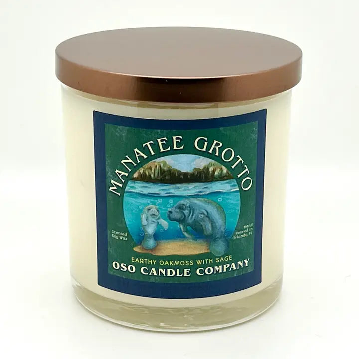 Oso Candle Company | Scented Soy Wax Candle | Manatee Grotto | 8.5 oz