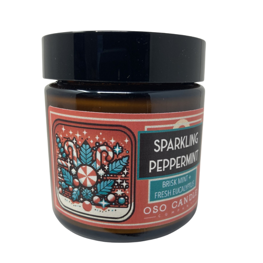 Oso Candle Company | Scented Soy Wax Candle | Sparkling Peppermint | 3.5 oz
