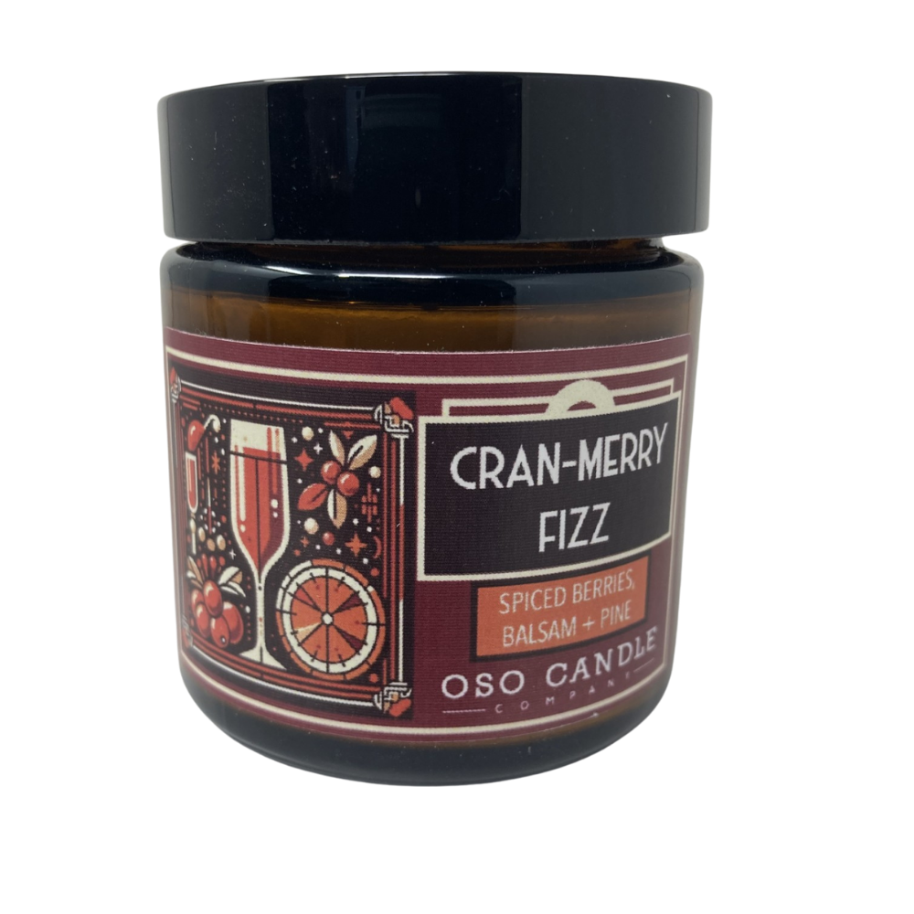 Oso Candle Company | Scented Soy Wax Candle | Cran-Merry Fizz | 3.5 oz