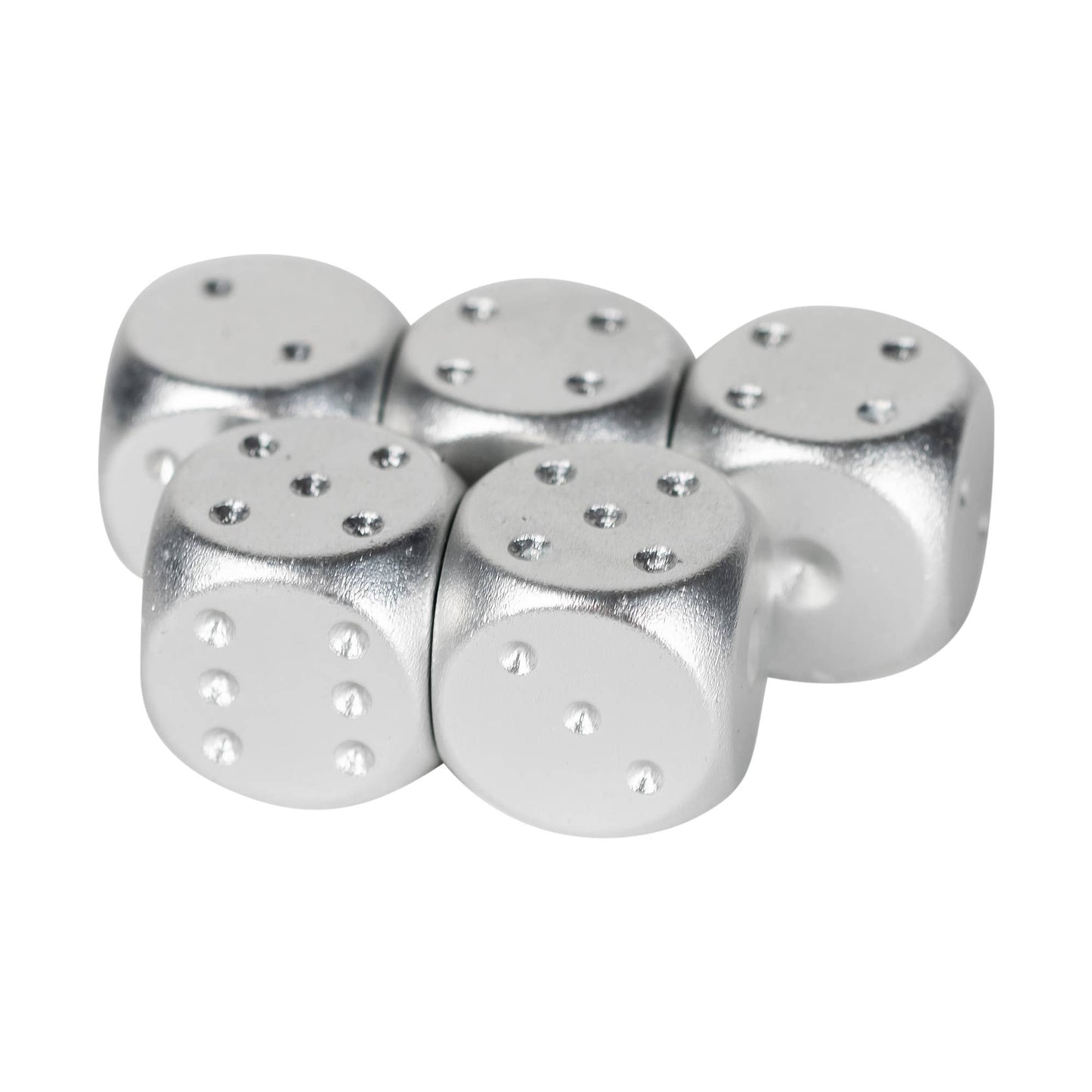 Mad Man | Men's Brushed Stainless Dice Set: Gold