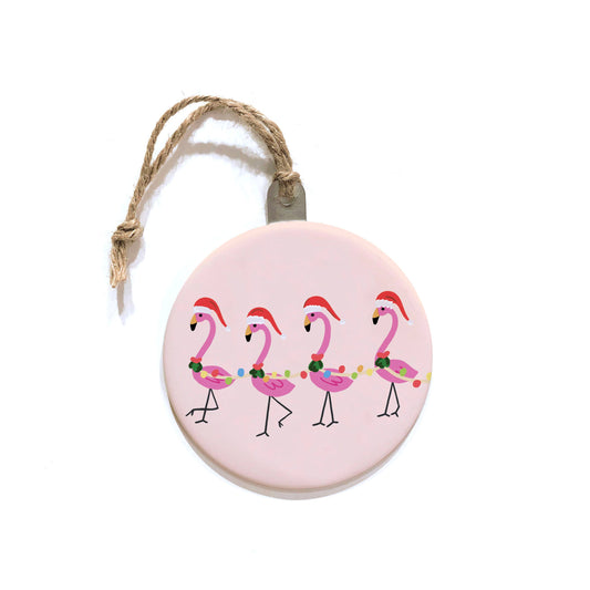 Bloomwolf Studio | Flamingos Christmas Ornament - Christmas Decor, Gift