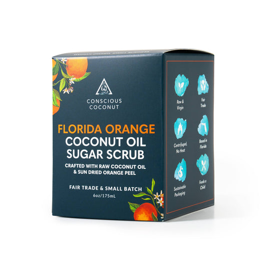 Conscious Coconut - Sunshine in a Jar - Florida Orange Coconut Oil Sugar Scrub