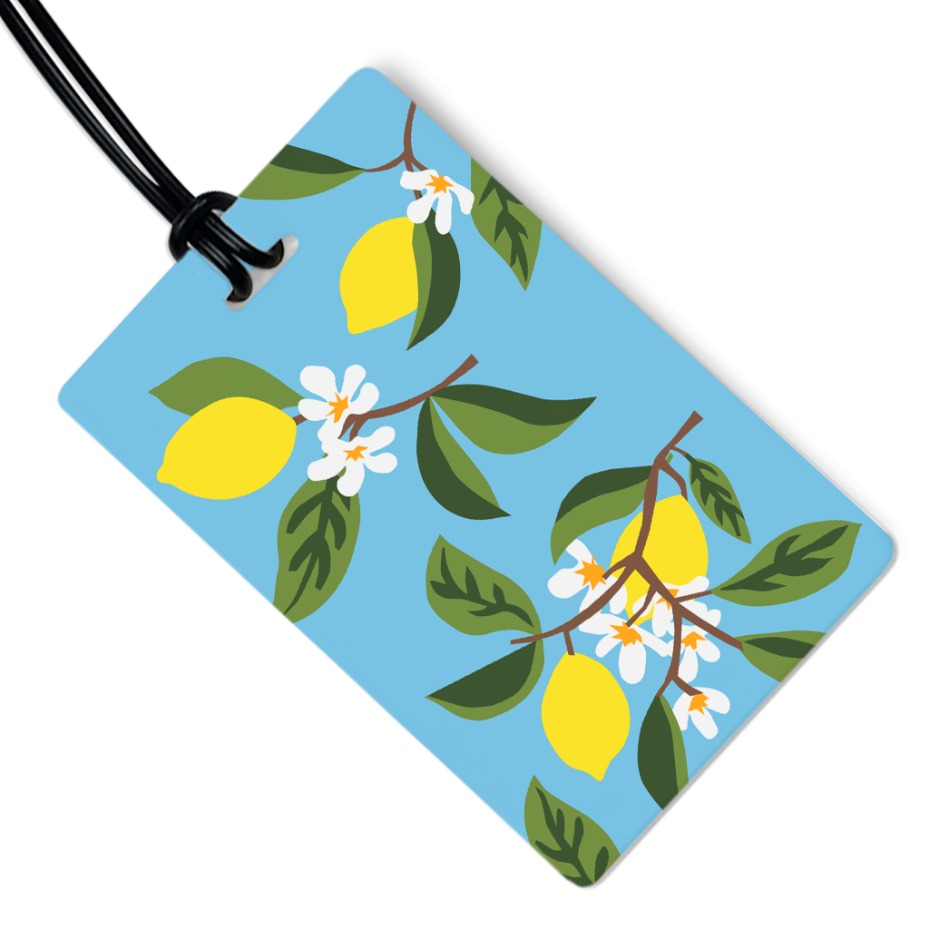 R. Nichols | Lemon Tree Luggage Tag w/ Black Strap