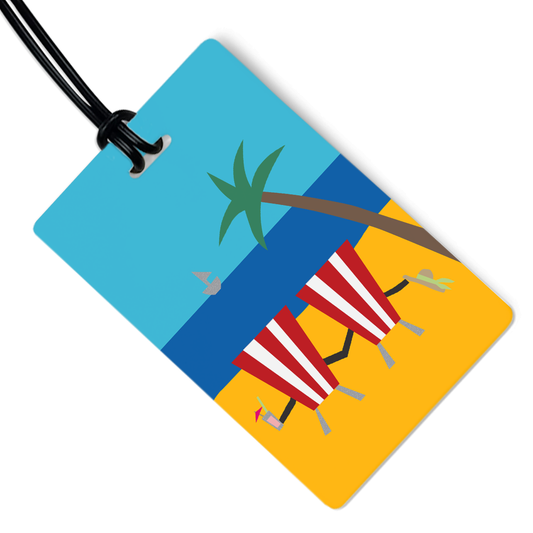 R. Nichols | Tropical Getaway Luggage Tag w/ Black Strap